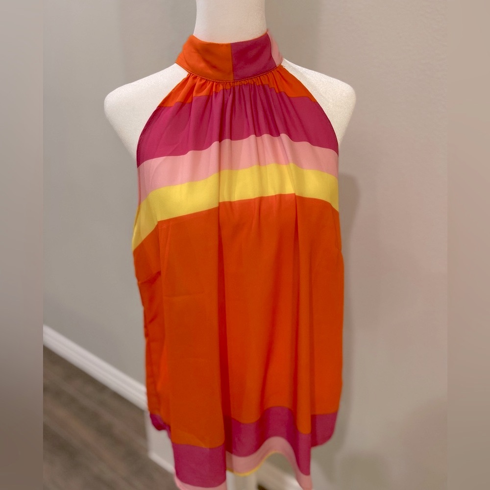 NWT NY&Co Colorful Halter Neck Women's Top